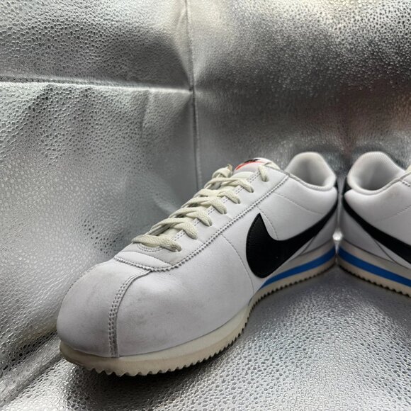 Size 13 Nike Cortez Lace Up White Black Photo Blue 2023 Sneaker Shoes DM4044-100 - Picture 4 of 11
